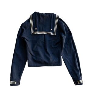 Vintage Naval Clothing World War II Factory Sailor Jacket Wool Navy Gold Stars